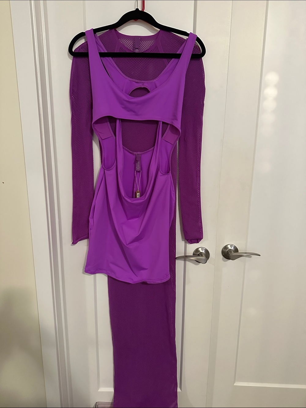 SKIMS Mesh Maxi & Cutout Tank Dress Set - Picture 9 of 12